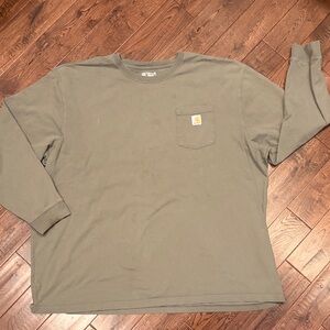 Carhartt Sage Green Long Sleeve Tee 4XL